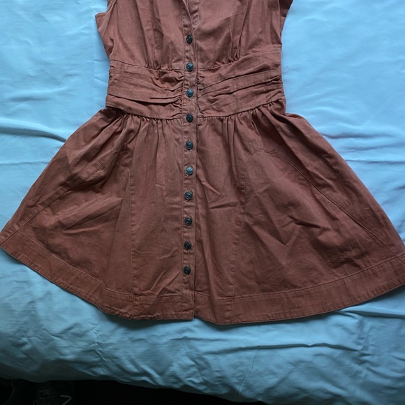 Free People CHESTER MINI DRESS IN LIGHTEST ROSE - Picture 5 of 14